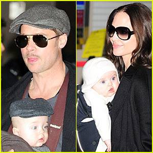 Brad Pitt & Angelina Jolie Take Twins To Japan | Angelina Jolie, Brad Pitt, Celebrity Babies, Knox Jolie-Pitt, Maddox Jolie...
