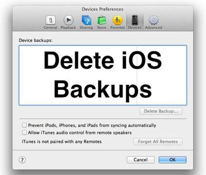 Can We Delete iPhone/iPad Backup in iTunes?