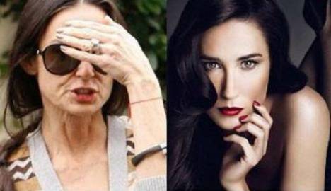 Вижте Деми Мур преди вампирски лифтинг