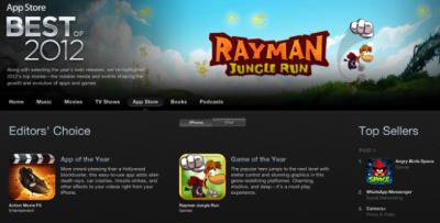 Apple обяви най-добрите игри и приложения в App Store за 2012 г.