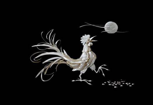 Уникално изкуство от кости и люспи на риба