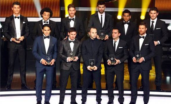 10-те най-добри футболисти на 2012 г. според FIFA