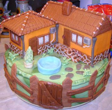 Торта „къща с басейн“