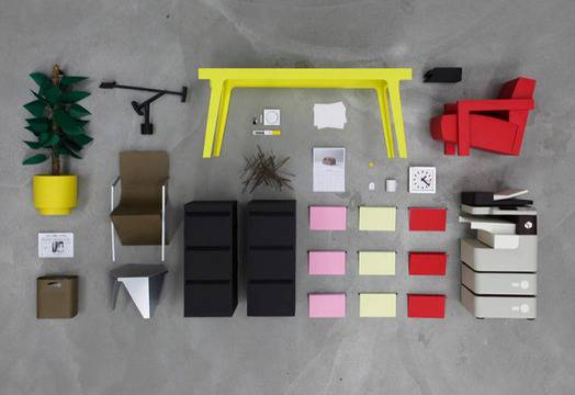 Реалистичен офис от хартия