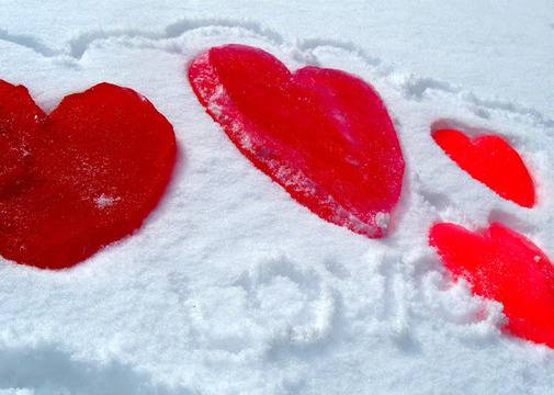 Ледени сърца за Свети Валентин