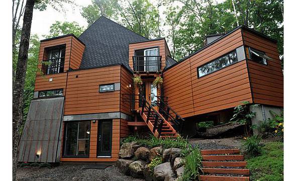 Горски дом от стари контейнери предлага уют