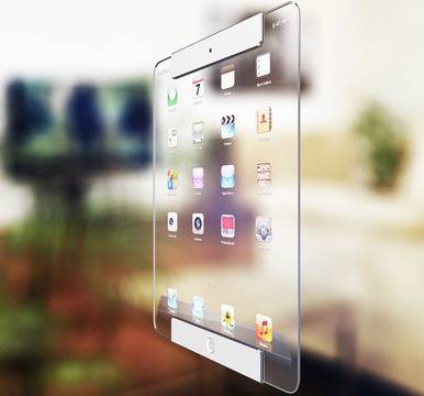 Прелестен дизайн на iPad с прозрачен дисплей