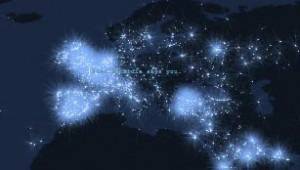 Зашеметяваща карта на туийтовете по света в реално време