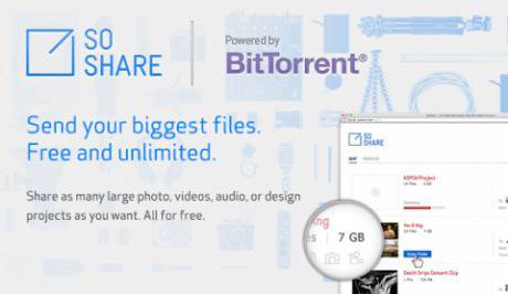 BitTorrent стартира SoShare – нова услуга за сподедаляне на големи файлове