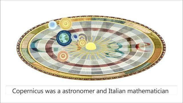 Николай Коперник (Copernicus) в Google Doodle HD