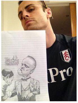 Бербатов се прави на Марлон Брандо, рисува Кръстника