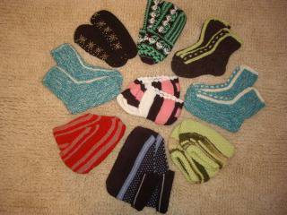 Топли, ръчно изплетени терлици 1