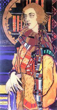 Иван Милев рисува портрет на племенницата на Бенковски