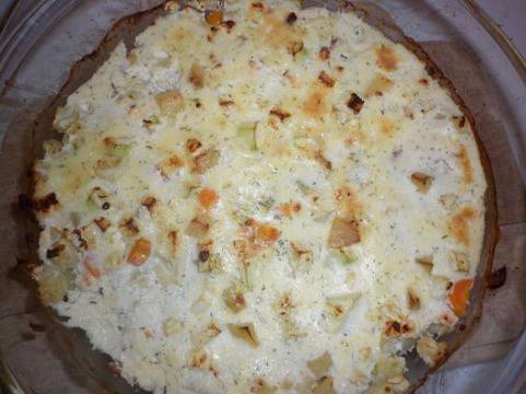 Запеканка с тиквички и картофи