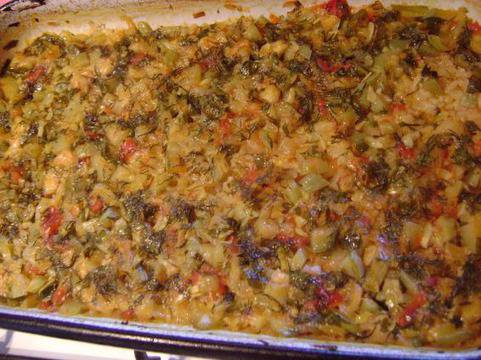 Запеканка с тиквички и ориз