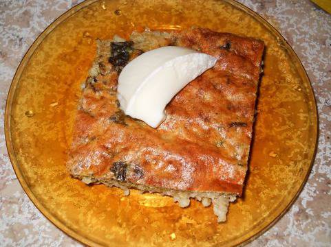 Спанак с булгур на фурна