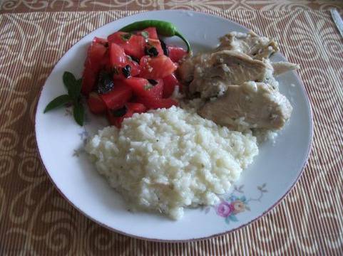 Пиле с ориз