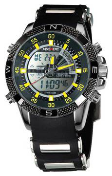Дигитален аналогов часовник WEIDE E0041-5 с аларма и хронометър