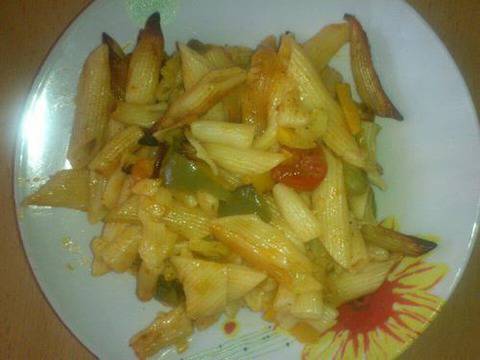 Макарони със зеленчуци на фурна