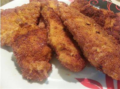 Пилешки филенца с пармезанова коричка