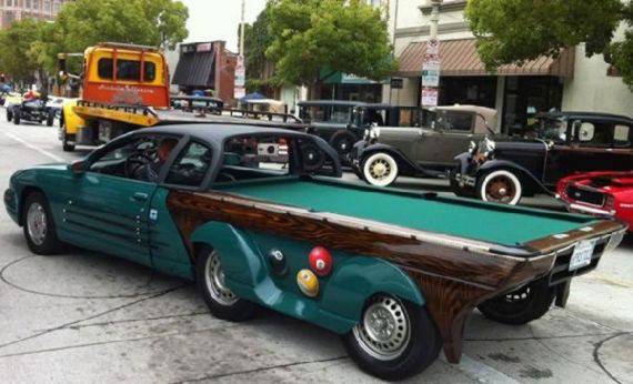 Уникален тунинг! Кола-билярдна маса!