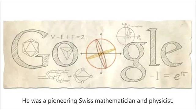 Леонард Ойлер (Leonhard Euler) почита Google Doodle