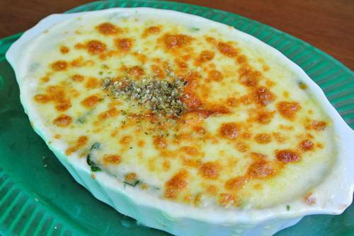 Спанак със спагети на фурна