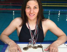 Лидия Иванова с четири златни медала от Студентското първенство по плуване