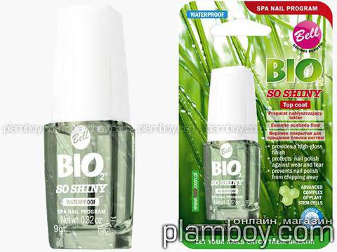 Топ лак – блестяща защита за нокти със стволови клетки – Bio so shine – Bell*