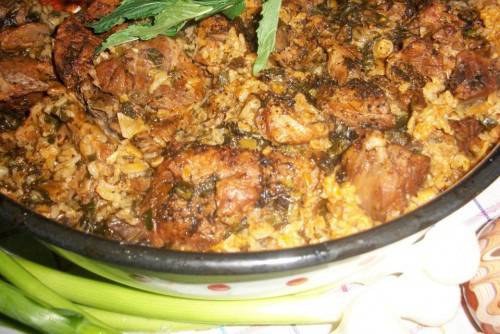 Печено агне с булгур и ориз за празника