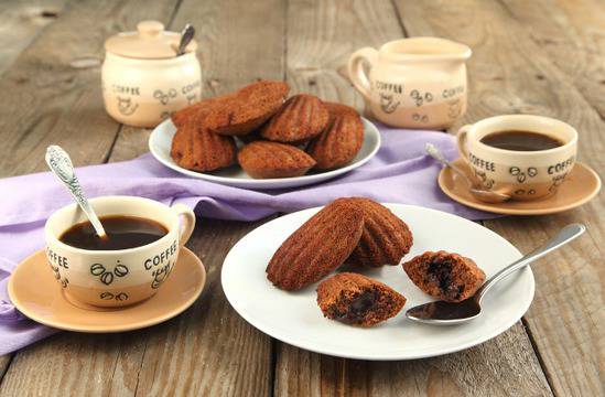 Шоколадови мадлени с ганаш