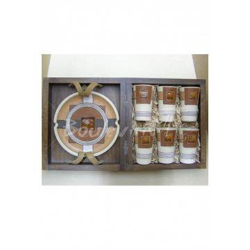 Керамичен комплект пепелник и чаши