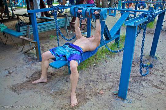 Ето така се тренира навън