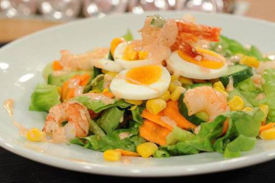 Редена салата със скариди