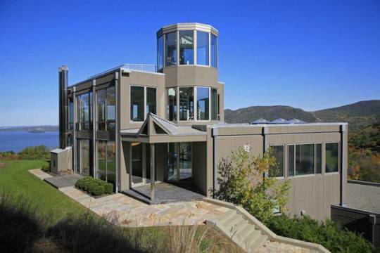 Стъклена къща на брега на река Хъдсън (снимки)