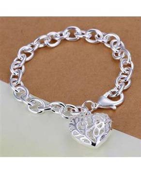 Елегантни дамски гривни със сърце и кристали