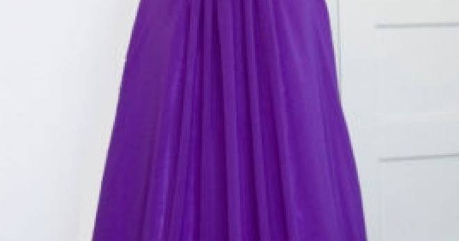 Бална Лилава Дълга Официална Рокля Едно Рамо