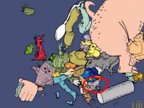 Уникална карта на Европа в снимки