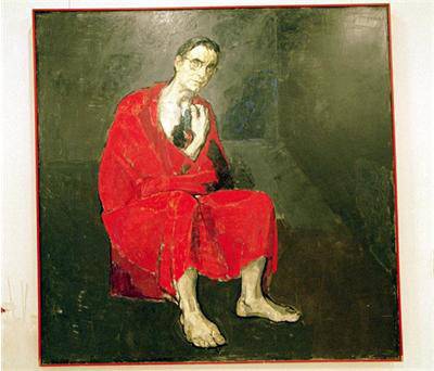 Акад. Светлин Русев реди изложба в павилион