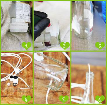 Направете си лампа от бутилка за вино