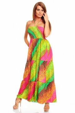 Дълга лятна колоритна рокля
