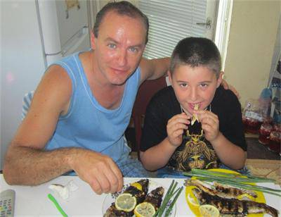 Пълнена пъстърва на скара