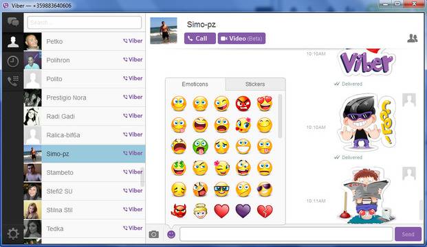Windows и Mac OS версиите на Viber вече разполагат с емотикони и стикери