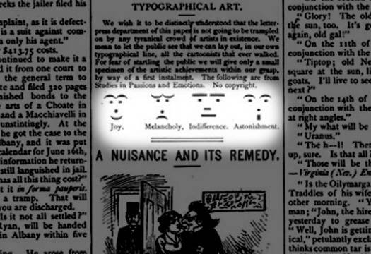 Първите емотикони са използвани през 1881