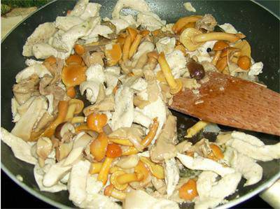 Пиле жулиен с пържени картофи