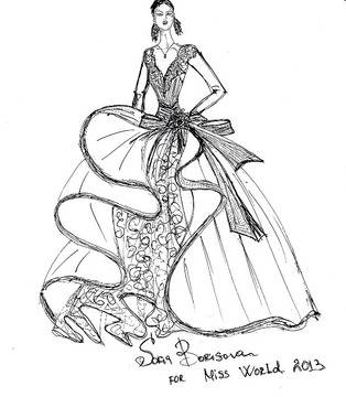 Вижте скица на роклята на Нанси за “Мис Свят“ видяна 11109 коментари 9