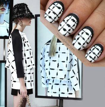 Маникюр според шарките на тоалета