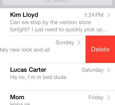 Изтриване на съобщения от Message в iPhone (iOS 7)