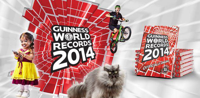 10 от новите попълнения в Книгата на рекордите на Гинес за 2014 г.