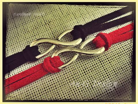 Унисекс кожена гривна Безкрайност